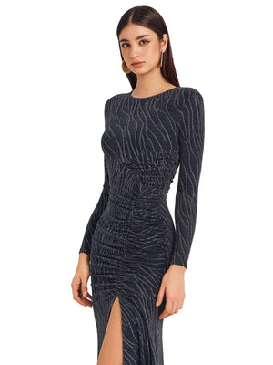 Midnight Ripples Shimmer Dress