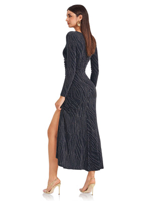 Midnight Ripples Shimmer Dress
