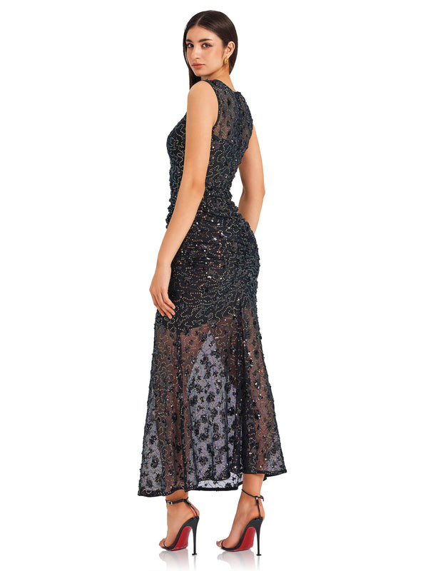 Midnight Stardust Sequin Dress