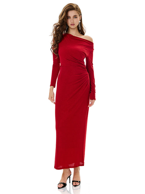 Long Sleeve Cold Shoulder Bodycon Dress