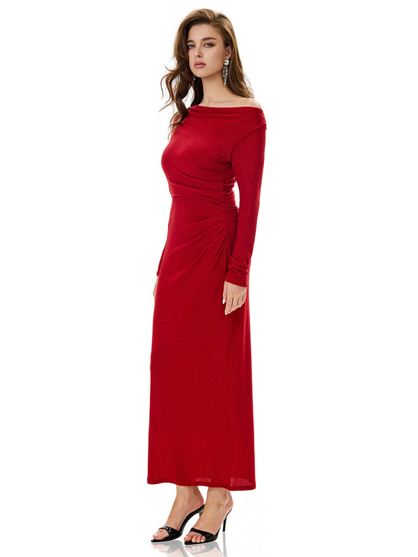 Long Sleeve Cold Shoulder Bodycon Dress