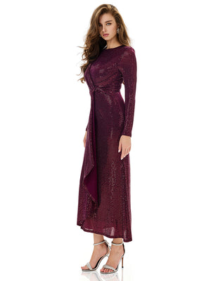 Shimmering Knot Design Bodycon Dress