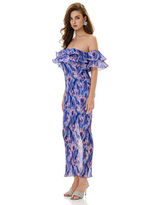 Mint Rose Ruffle Dress