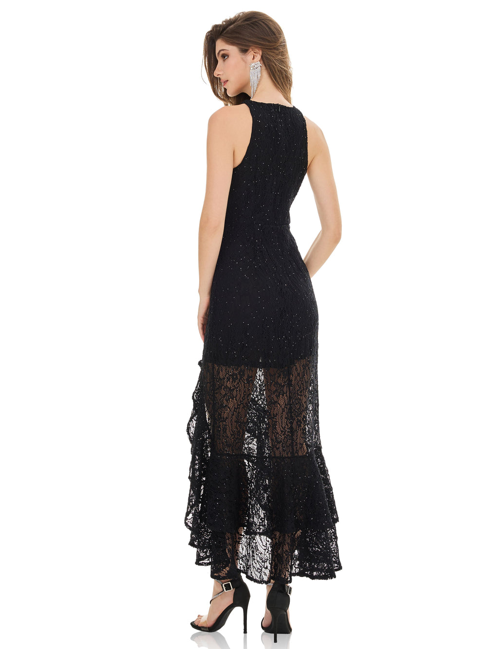 Midnight Sparkle Lace Dress