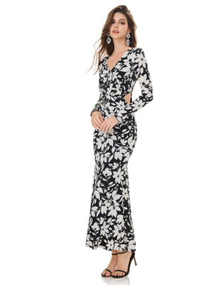 Ink White Imprint Dress