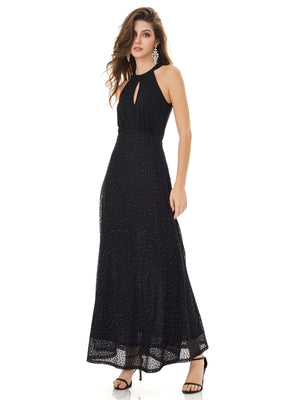 Dark Starry Sky Halter Dress