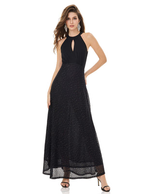 Dark Starry Sky Halter Dress