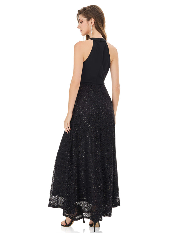 Dark Starry Sky Halter Dress