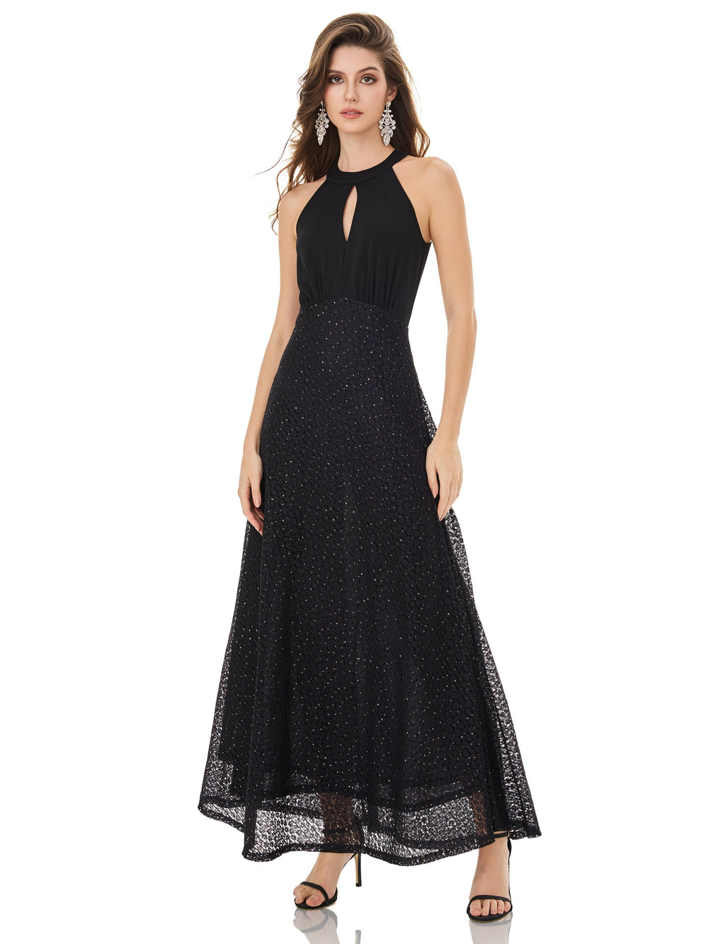 Dark Starry Sky Halter Dress
