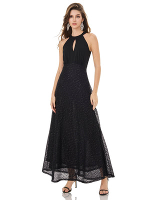 Dark Starry Sky Halter Dress