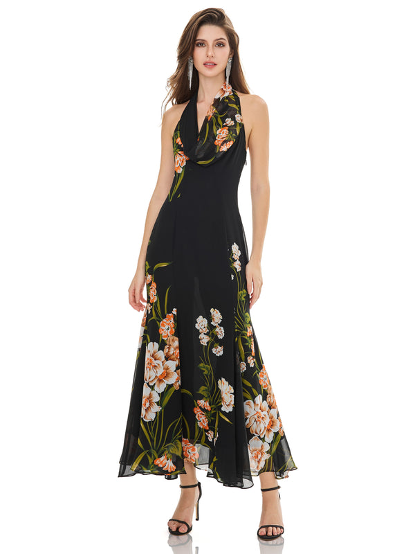 Midnight Garden Print Dress