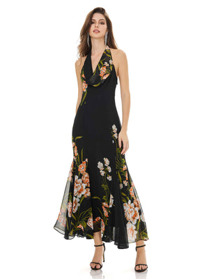 Midnight Garden Print Dress