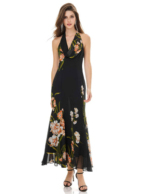 Midnight Garden Print Dress