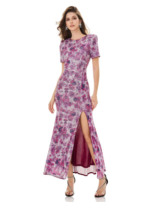 Amethyst Hues Sequined Maxi Dress