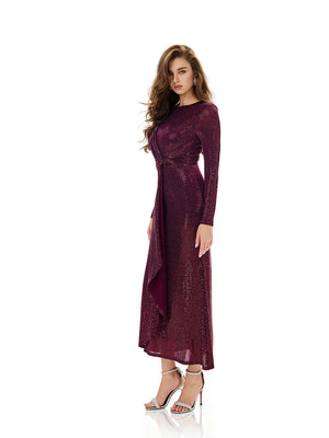 Shimmering Knot Design Bodycon Dress