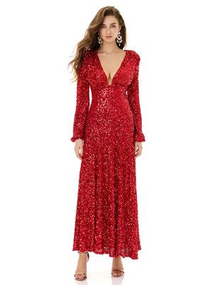 Scarlet Stardust Gown
