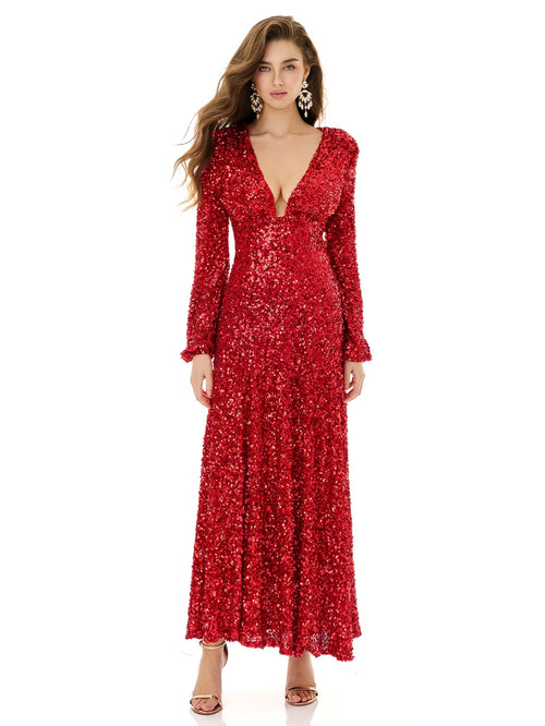 Scarlet Stardust Gown