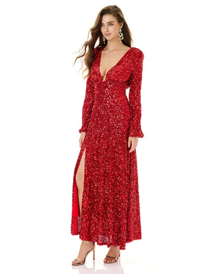 Scarlet Stardust Gown