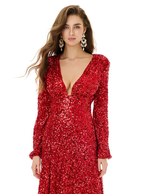 Scarlet Stardust Gown