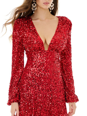 Scarlet Stardust Gown