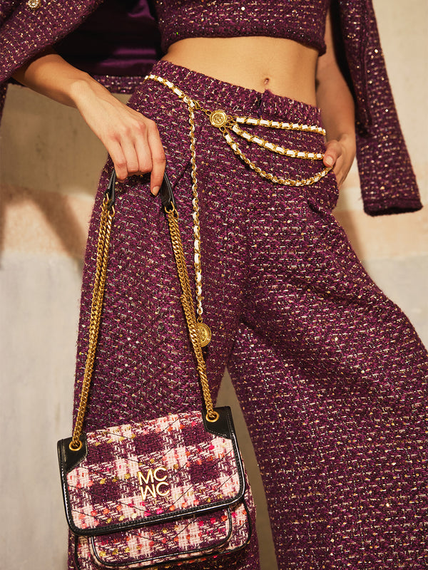 Tweed Tank & Jacket & Wide Leg Pant Sets