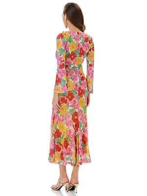 Bloom Floral Ruffles Bodycon Dress