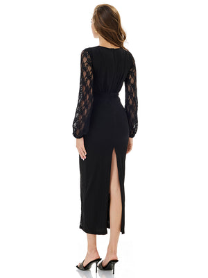 Cut Out Lace Panel Bodycon Dress