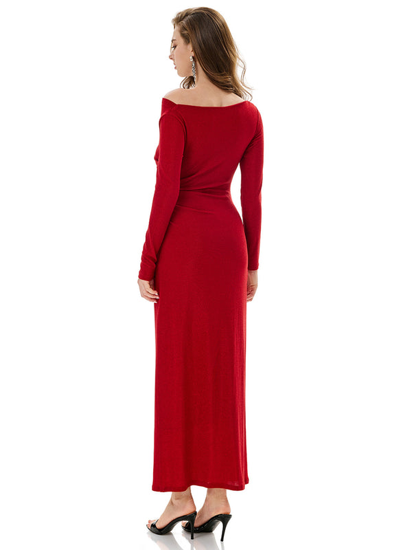 Long Sleeve Cold Shoulder Bodycon Dress