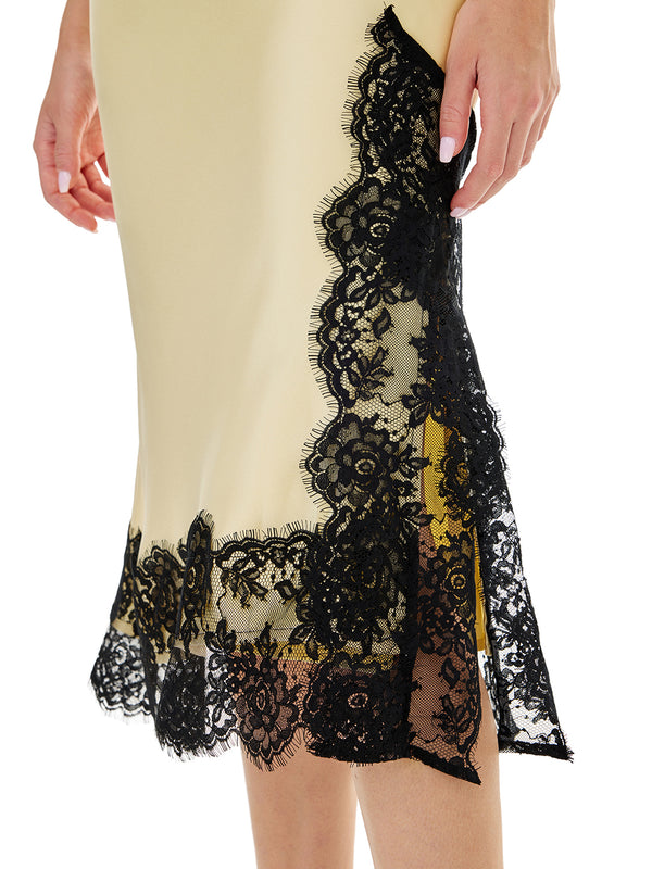 Knit Sleeveless Top & Eyelash Lace Skirt Sets