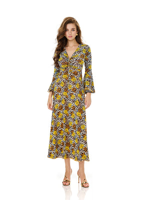 Reversible Floral Leopard Print  Dress