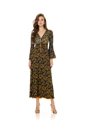 Reversible Floral Leopard Print  Dress