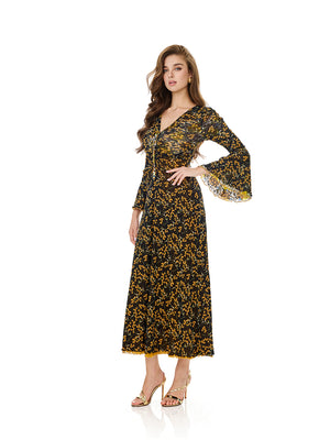 Reversible Floral Leopard Print  Dress