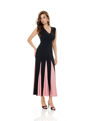 Sculpted Color Block Midi Dress