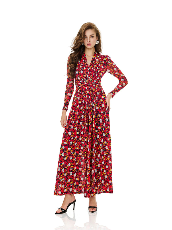 Floral Print Wide Leg Jumpsuit