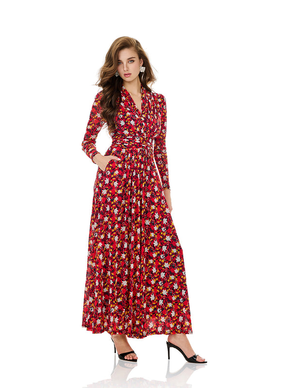 Floral Print Wide Leg Jumpsuit