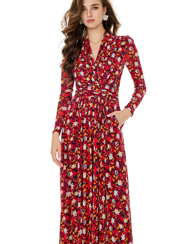 Floral Print Wide Leg Jumpsuit