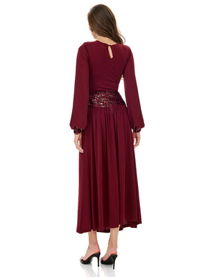 Balloon Sleeve Ruched Top & Skirt Sets
