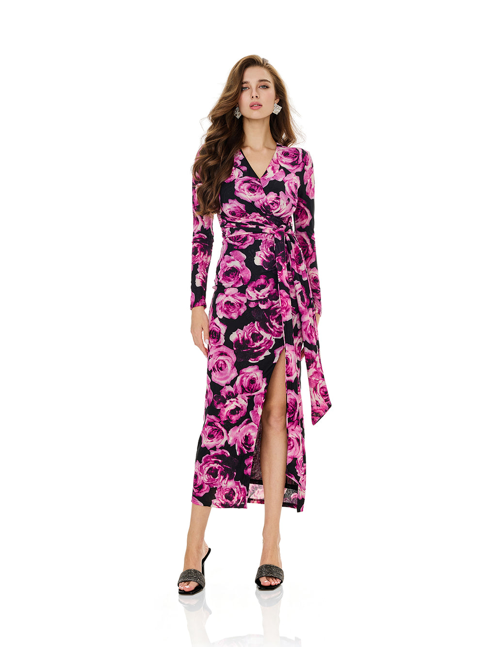 Bloom Floral V-Neck Wrap Dress