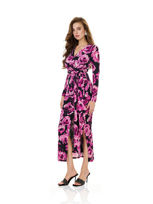 Bloom Floral V-Neck Wrap Dress