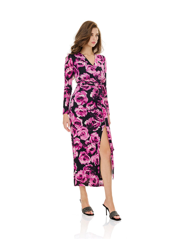 Bloom Floral V-Neck Wrap Dress