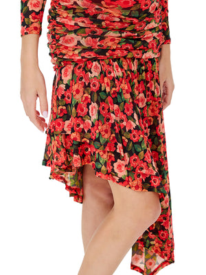 Bloom Flroal Print Layered Ruffles Dress