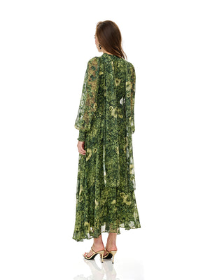 Botanical Whisper Printed Maxi Dress
