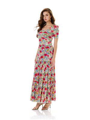 Reversible Floral/Geometric Print Skirt Sets