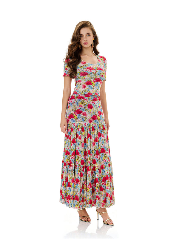 Reversible Floral/Geometric Print Skirt Sets