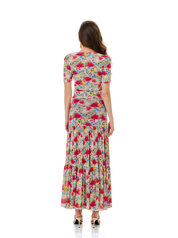 Reversible Floral/Geometric Print Skirt Sets