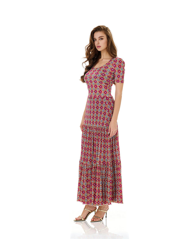 Reversible Floral/Geometric Print Skirt Sets