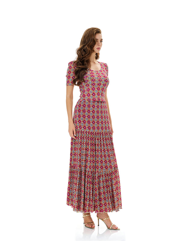 Reversible Floral/Geometric Print Skirt Sets