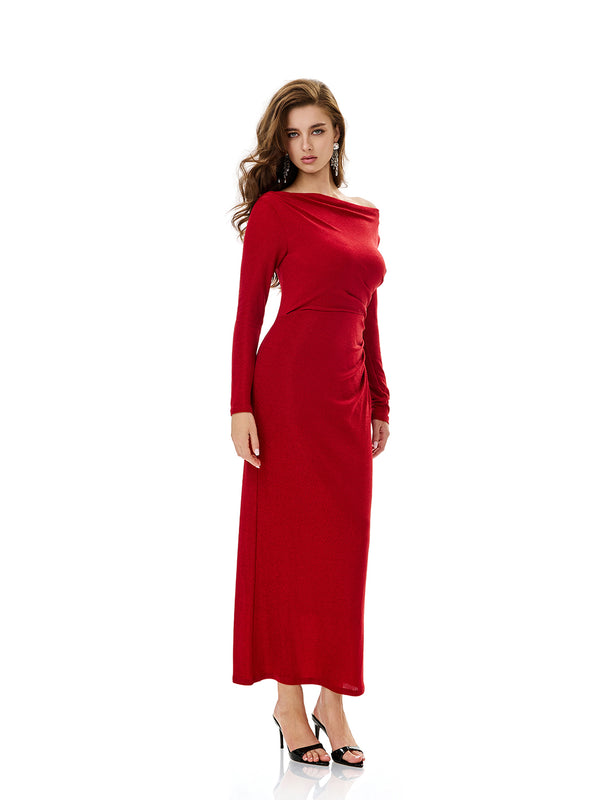 Long Sleeve Cold Shoulder Bodycon Dress