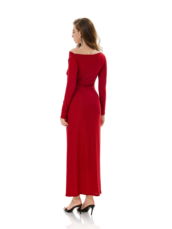 Long Sleeve Cold Shoulder Bodycon Dress