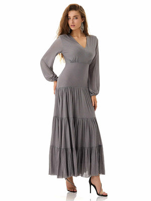 Stardust Grey Tiered Dress
